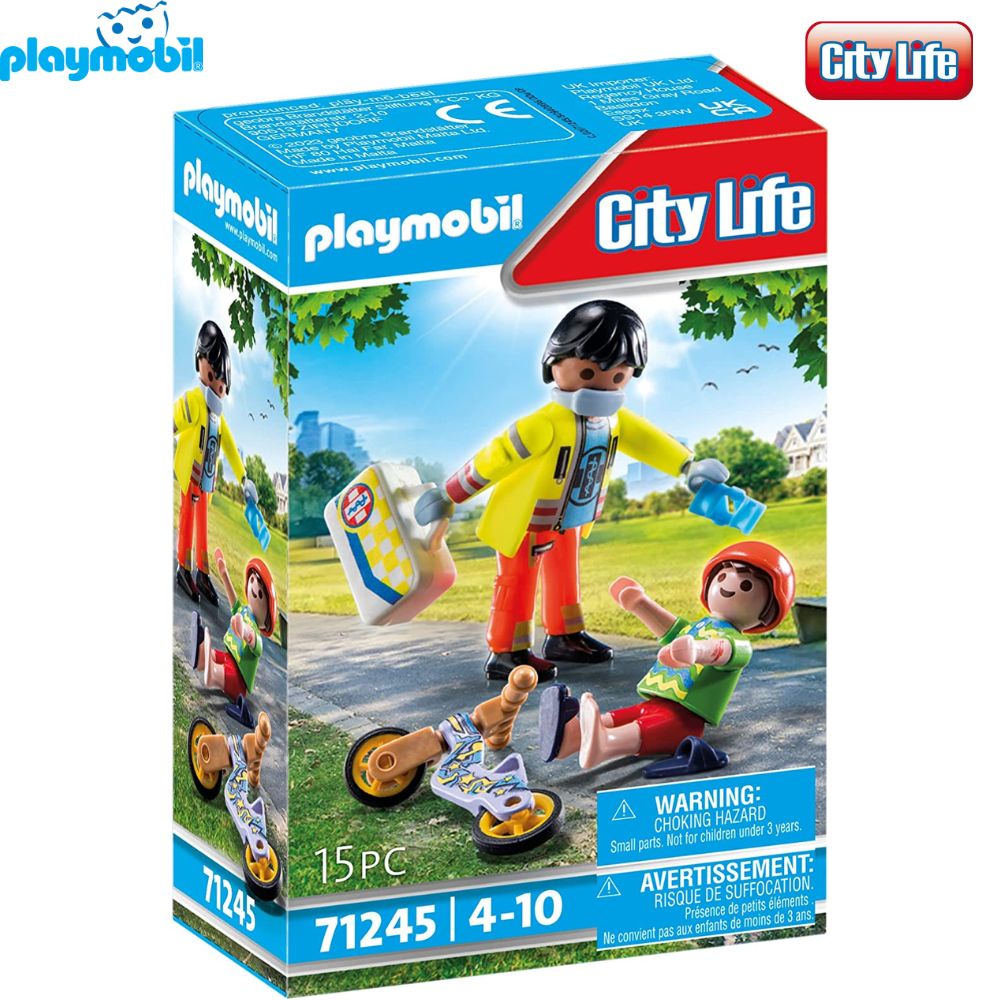 Playmobil paramédico con niño 71245 City Life