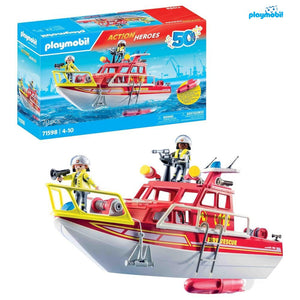 Playmobil 71598 Barco de socorro Action Heroes
