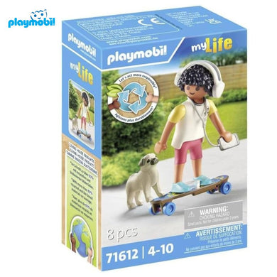 Playmobil 71612 niño en monopatin con perro_Carlino