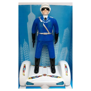 Policía con patinete de juguete salva obstáculos con luces y sonidos