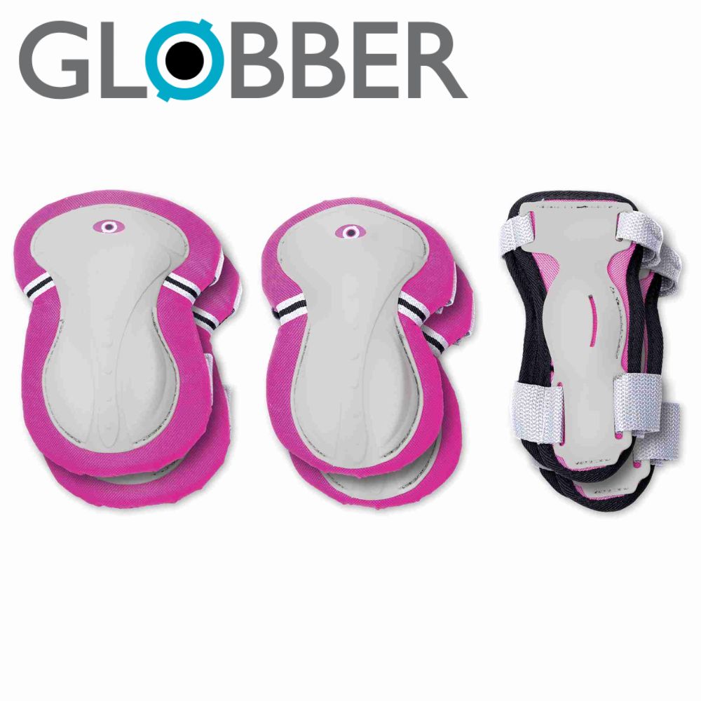 Protecciones de patinaje rosa Globber