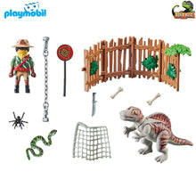 Cargar imagen en el visor de la galería, Spinosaurus bebé Playmobil dinosaurio en jaula
