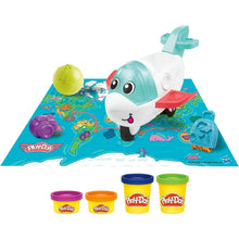 Cargar imagen en el visor de la galería, Avión Play-Doh con mapa mundo y 4 botes plastilina
