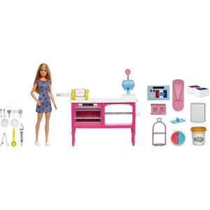 Barbie muñeca Malibu con pastelería