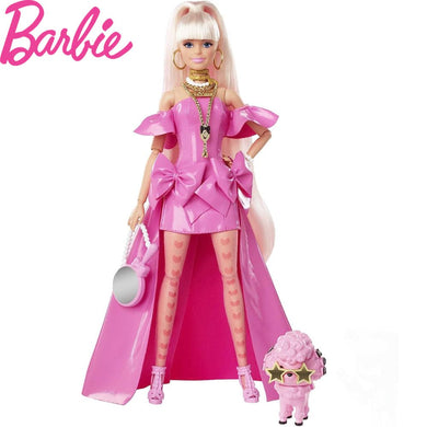 Barbie plástico rosa rubia