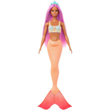 Cargar imagen en el visor de la galería, Barbie muñeca sirena con pelo violeta
