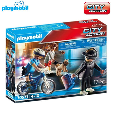 bicicleta policía persecución carterista Playmobil (70573) City Action