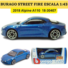 Cargar imagen en el visor de la galería, Burago 1 43 Street Fire 2018 Alpine A110 ref. 1830407
