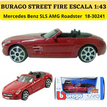 Cargar imagen en el visor de la galería, Burago 1 43 Street Fire Mercedes Benz SLS AMG Roadster ref. 1830241
