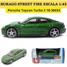 Cargar imagen en el visor de la galería, Burago 1 43 Street Fire Porsche Taycan Turbo S ref. 1830433
