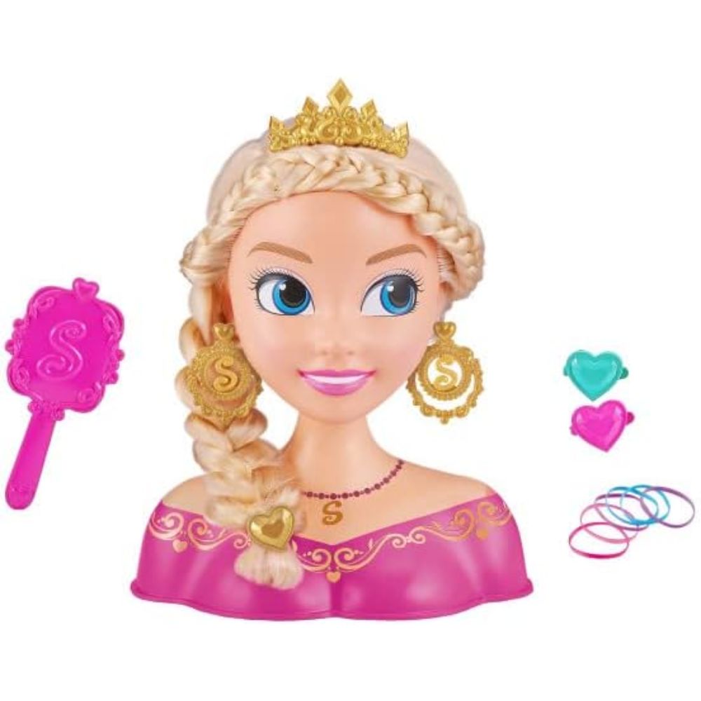 Busto muñeca princesa rubia