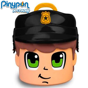 Cabeza grande Pinypon Action policía con 4 figuras