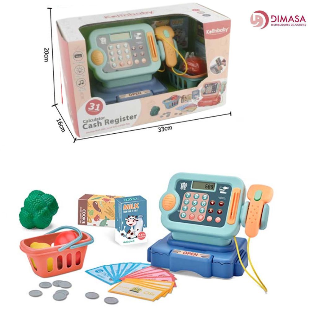 Caja de supermercado barata de juguete azul – MANCHATOYS