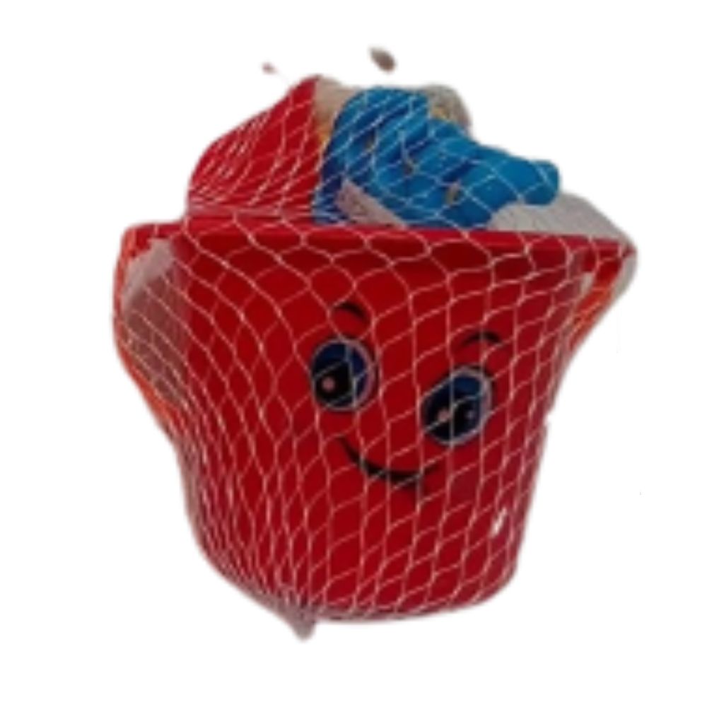 cubo rojo juguete arena