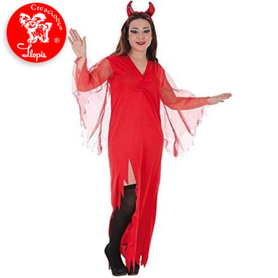 Disfraz demonio mujer rojo