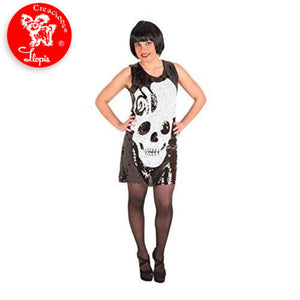 Disfraz vestido calavera