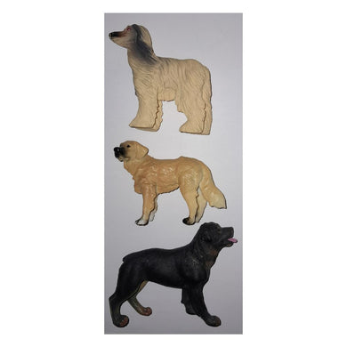 Figuras perro afgano Golden Retriever y Rowina Hound