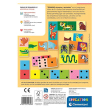 Cargar imagen en el visor de la galería, Juego DOMINO números y animales Clementoni
