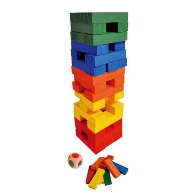 Juego torre de madera colores 54 piezas