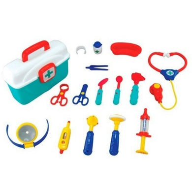 kit médico de juguete con accesorios de doctor en maletín
