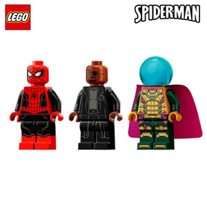 Lego figuras Spiderman, Nick Furia y Mysterio