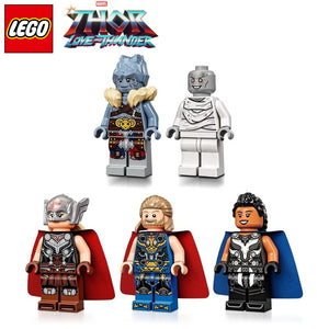 Lego figuras Thor el poderoso Thor, Valkiria, Korg, Gorr