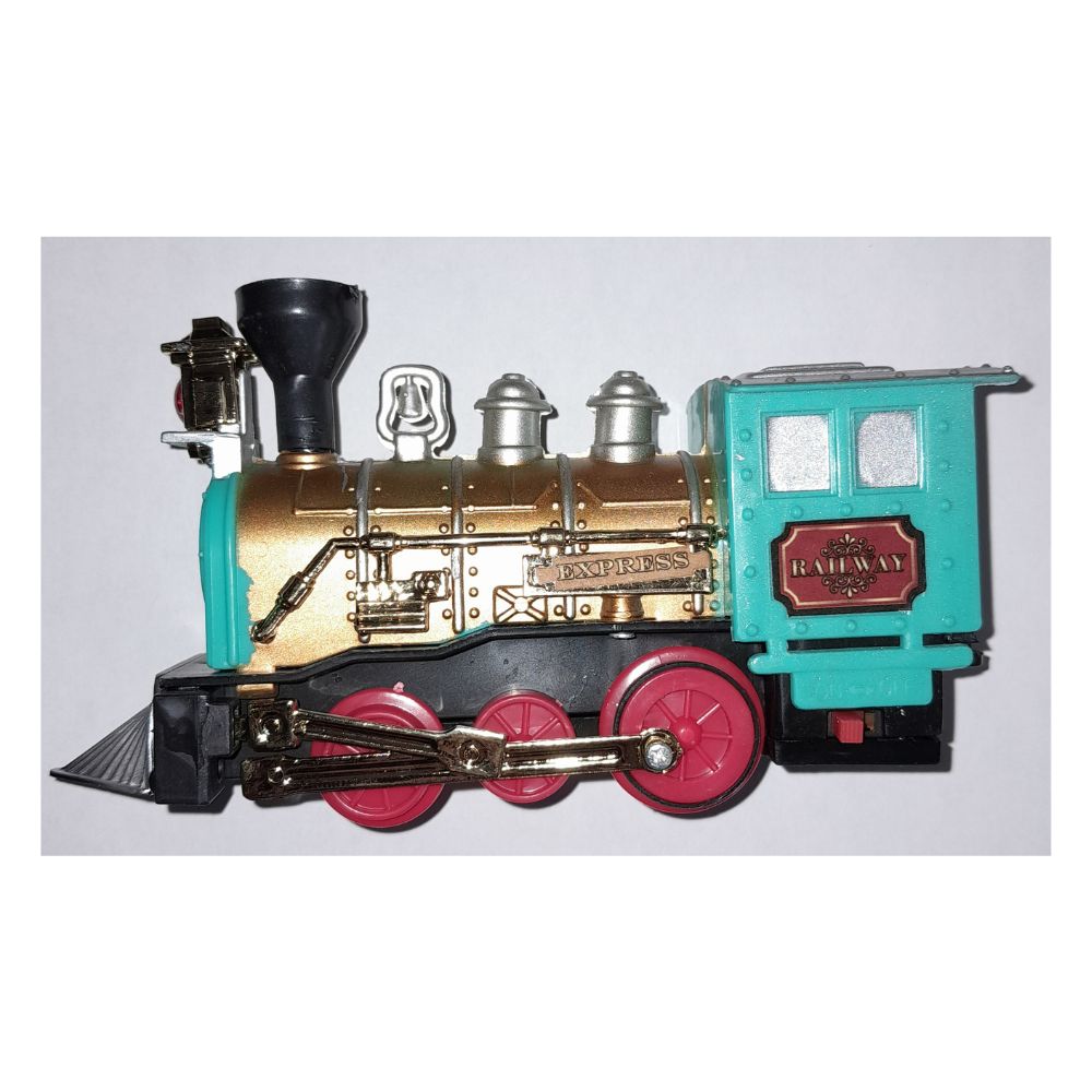 Tren locomotora clásica de juguete con luces y sonidos