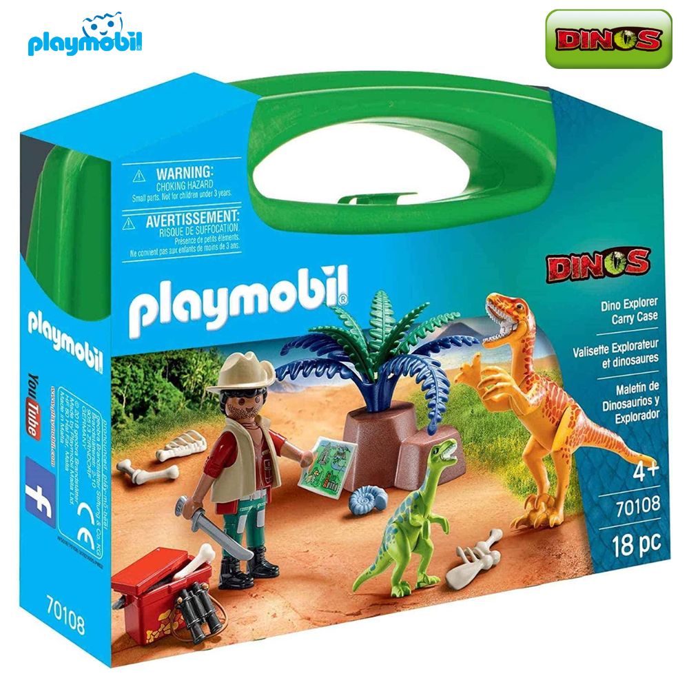 Maletín dinosaurio y explorador Playmobil dinos 70108