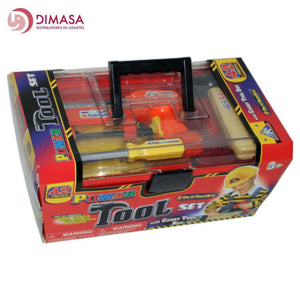 Caja de herramientas de juguete con taladro 42 piezas-