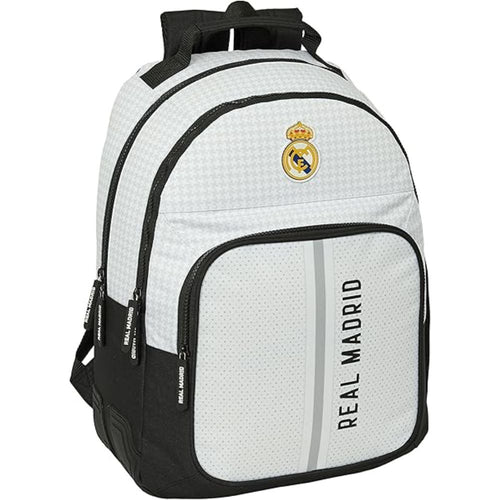 Mochila Real Madrid doble cantoneras escolar 24/25