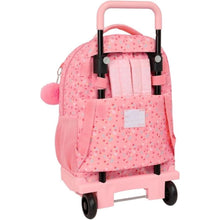 Cargar imagen en el visor de la galería, Mochila rosa escolar con carro extraible Moos Passion Safta
