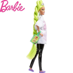muñeca barbie extra pelo verde neón