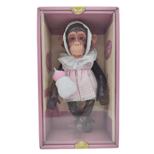 Cargar imagen en el visor de la galería, Muñeca bebe mona con vestido 35 cm
