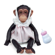 Cargar imagen en el visor de la galería, Muñeca bebe mona con vestido 35 cm
