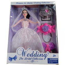 Cargar imagen en el visor de la galería, muñeca vestida de novia

