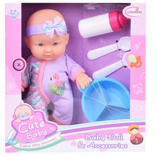 Cargar imagen en el visor de la galería, MUÑECO BEBE CON BIBERON Y ACCESORIOS
