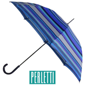 paraguas automático azul rayas clásico Perletti