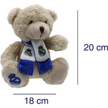 Cargar imagen en el visor de la galería, Peluche Real Madrid osito con bufanda 20 cm.
