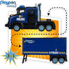 Cargar imagen en el visor de la galería, Pinypon action camion de policia con moto y helicoptero
