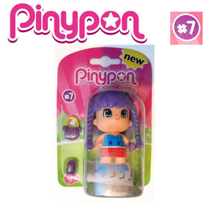 Pinypon niña pelo violeta Serie 7