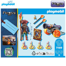 Cargar imagen en el visor de la galería, pirata con cañón Playmobil 71189
