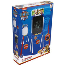 Cargar imagen en el visor de la galería, Pizarra Patrulla Canina doble cara 2 en 1 con pie
