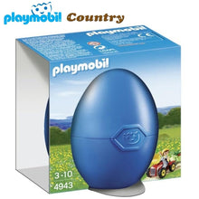Cargar imagen en el visor de la galería, Playmobil 4943 tractor con niño huevo de pascua azul
