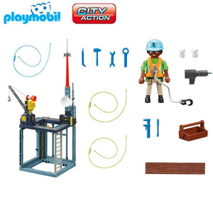 Playmobil 70816 starter pack construcción grúa