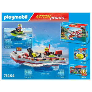 Playmobil 71464 bote de bomberos con moto acuática