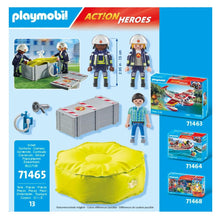 Cargar imagen en el visor de la galería, Playmobil 71465 bomberos con colchoneta Action Heroes
