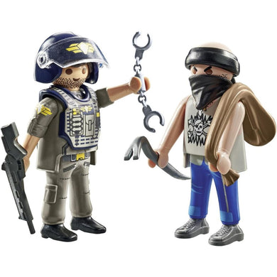 Playmobil 71505 policía con ladrón