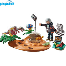 Cargar imagen en el visor de la galería, Playmobil 71526 nido de estegosaurio con ladrón de huevos dinosaurio
