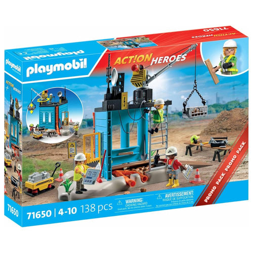 Playmobil 71650 set de construcción con grúa