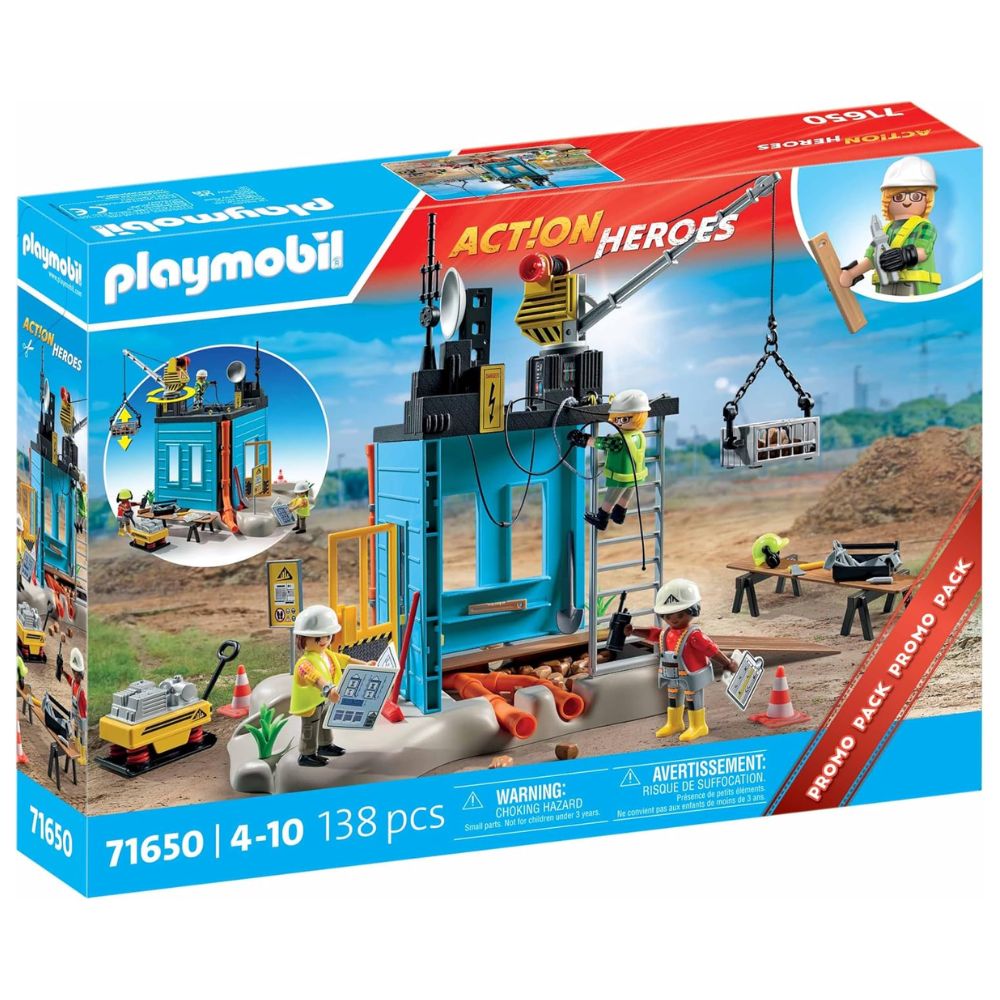 Playmobil 71650 set de construcción con grúa